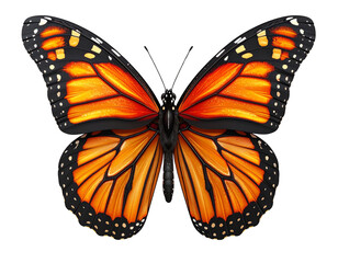 Fototapeta premium Monarch Butterfly 3D Design transparent background