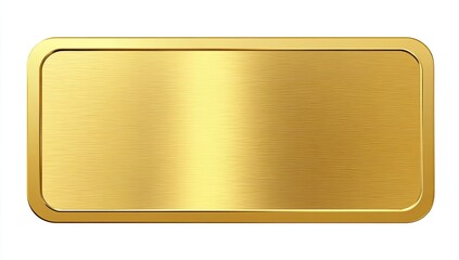 Gold rectangular plate, polished finish