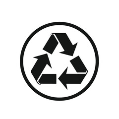 Obraz premium recycle symbol icon on white background