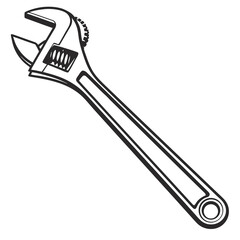 wrench on white background