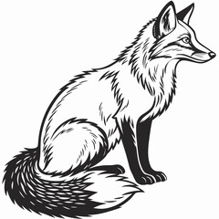 fox cartoon isolated on white