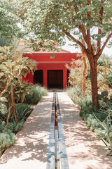 Red Moroccan Riad Surrounded by Gardens