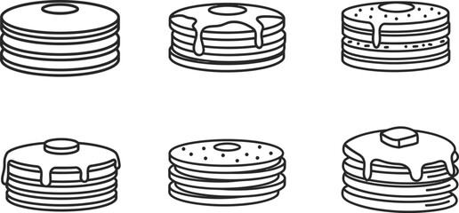 Pancake stacks, a delightful collection of breakfast treats