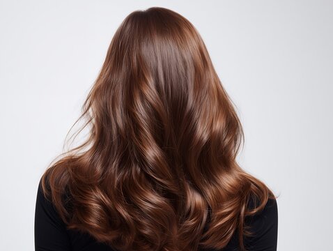 艶やかで美しいロングヘアスタイルを後ろから見た女性の髪