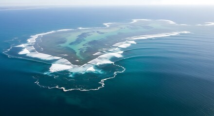 Endless Horizon Aerial Ocean View With Blue Water