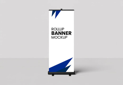 Clean Roll Up Banner Mockup Featuring