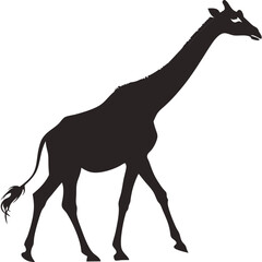 giraffe silhouette vector illustration
