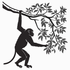 monkey with tree