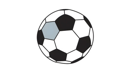 Obraz premium Classic soccer ball design with black and white panels perfect for sports illustrations and designs emphasizing teamwork and athletic competition