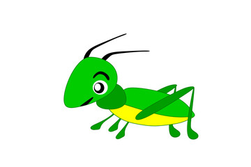 green grasshopper cartoon
