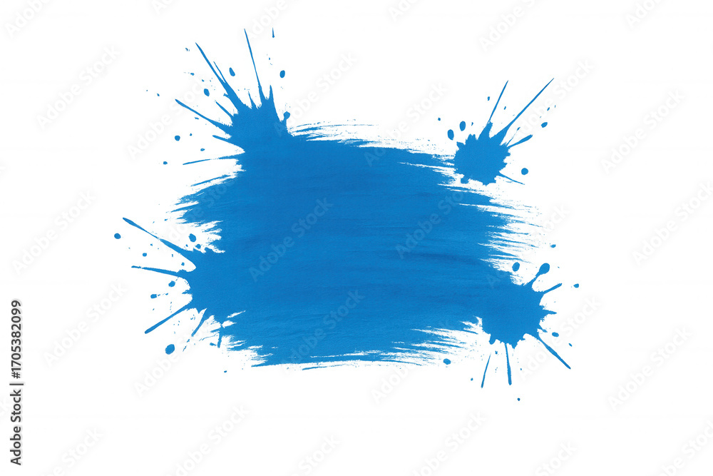 Aufkleber vibrant blue paint is splashing on a transparent background, creating a dynamic and artistic effect