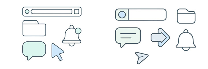Modern UI icons for web and mobile applications