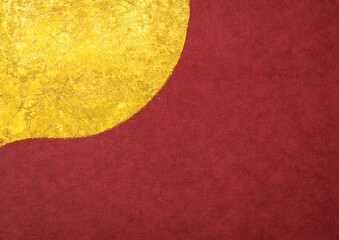 金色の毛筆アートのある和風背黒色と赤色と金箔の高級感のあるお正月背景景