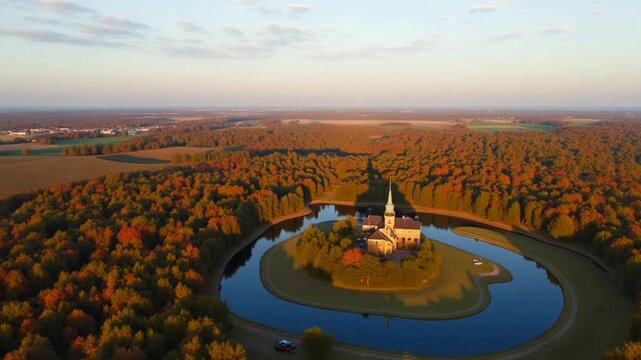 Autumn views of Danmark in Uppsala, Sweden
