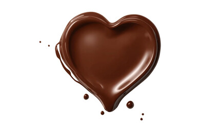 Artistic Chocolate Heart Pool with Small Drips