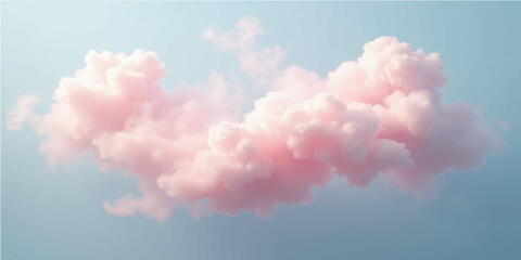 Blue sky with fluffy cumulus clouds and bright sunlight