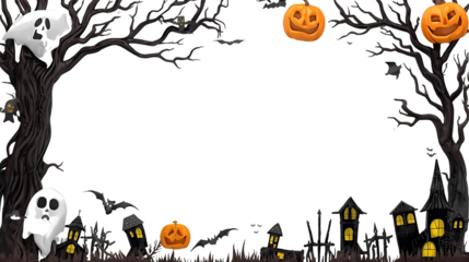 halloween background with pumpkins