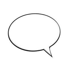 Fototapeta premium Elegant White Speech Bubble Graphic: Communication Icon