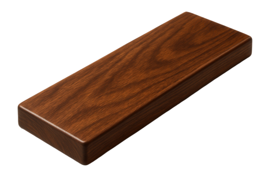 Wooden wine rack slat with flat profile and smooth edges