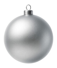 Silver glass ball with frosted finish