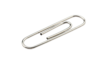 Silver Metal Paperclip Close Up 1.