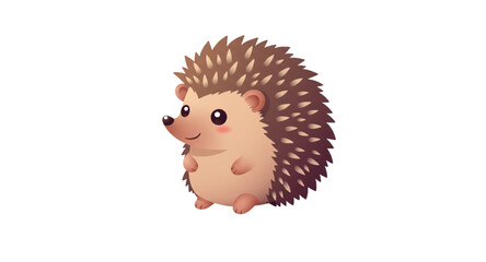 hedgehog on white background
