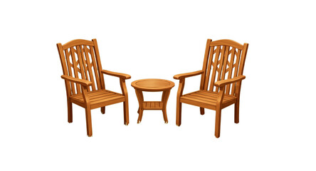wooden chairs and table