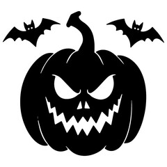 Halloween pumpkin silhouette Images