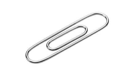 Silver metal paperclip office supply 3.