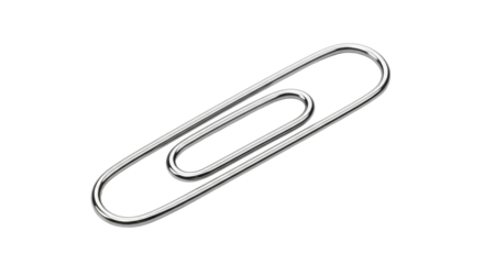 Silver metal paperclip office supply 3.