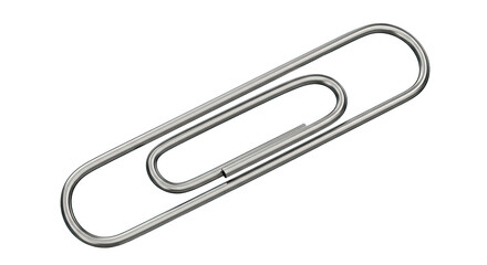 Silver metal paperclip office supply 2.