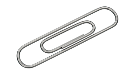 Silver metal paperclip office supply 2.