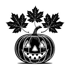 Halloween pumpkin silhouette Images