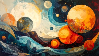 Abstract celestial landscape