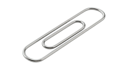 Silver metal paperclip office supply 4.