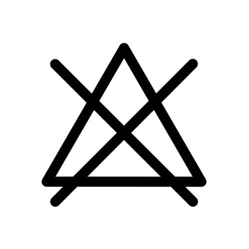 no bleaching icon vector on white background