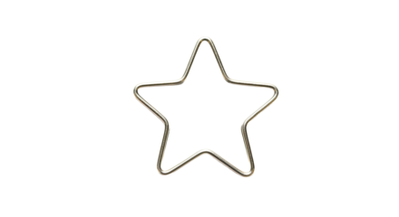 Simple Wire Star Shape Outline.