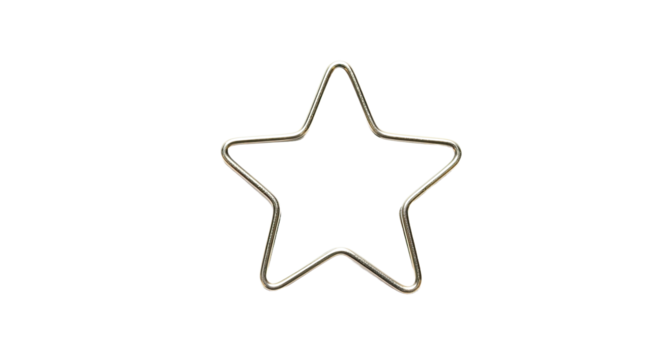 Simple Wire Star Shape Outline.