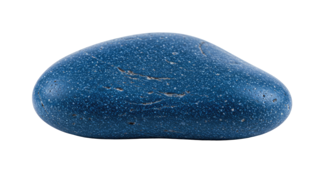 Smooth Blue Agate Stone Polished Pebble.