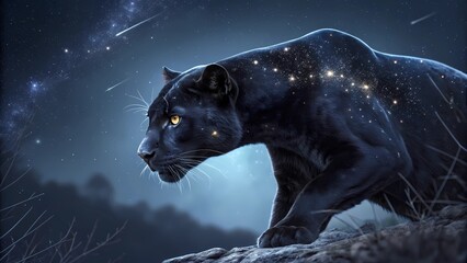 A celestial black tiger