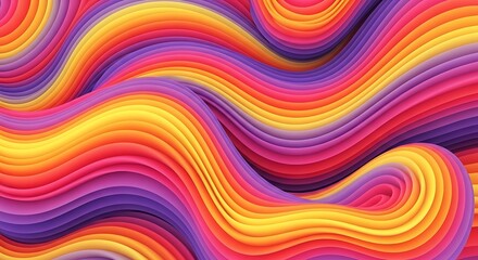 Abstract Colorful Swirling Pattern.