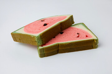 Watermelon-flavored sliced ​​bread