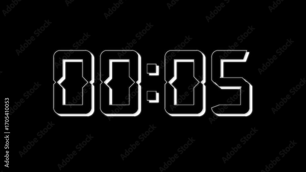 Poster digital timer hud elements
