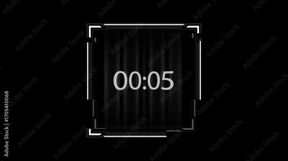 Poster digital timer hud elements