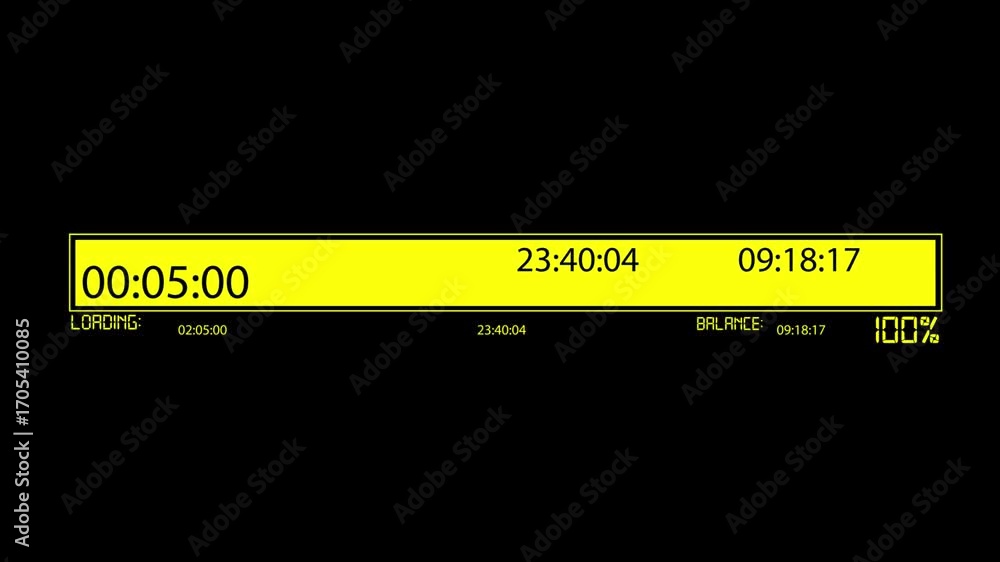 Poster digital timer hud elements