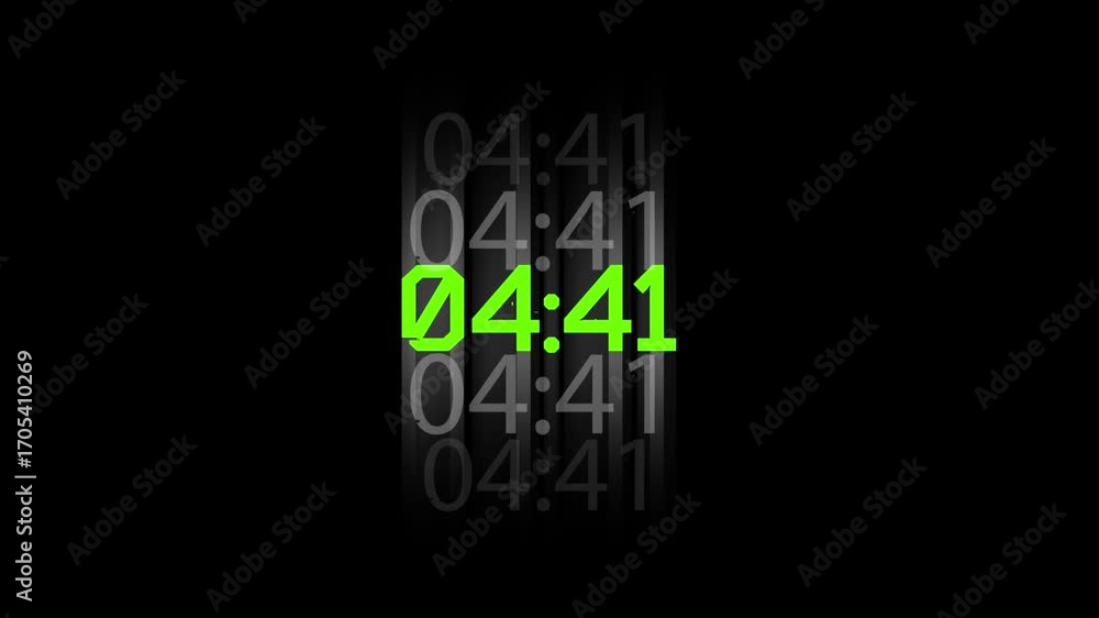 Poster digital timer hud elements