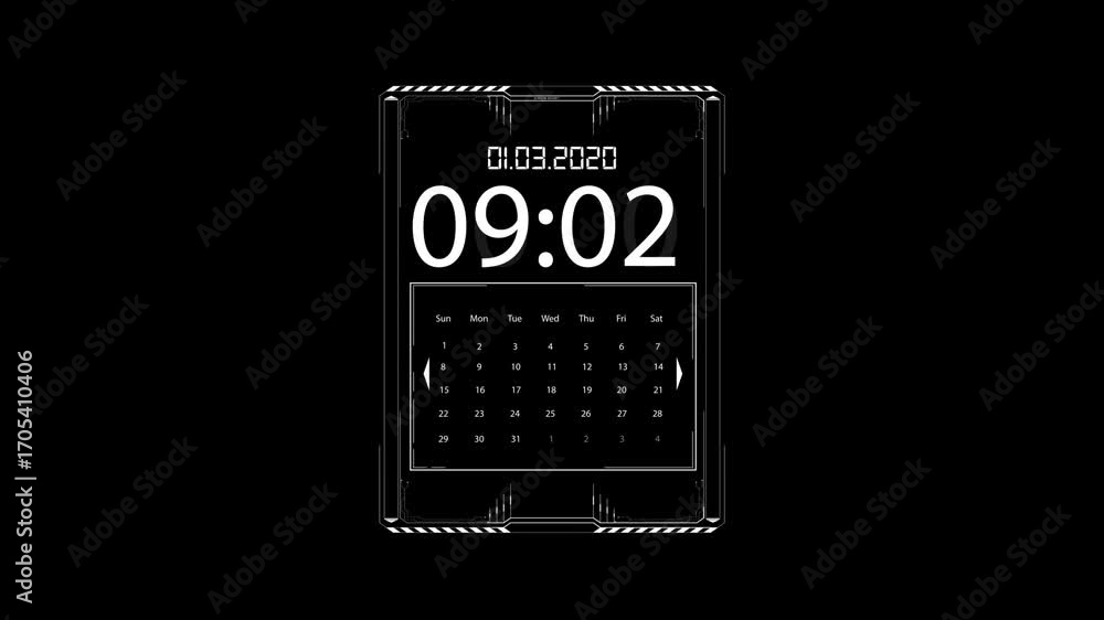 Poster digital timer hud elements