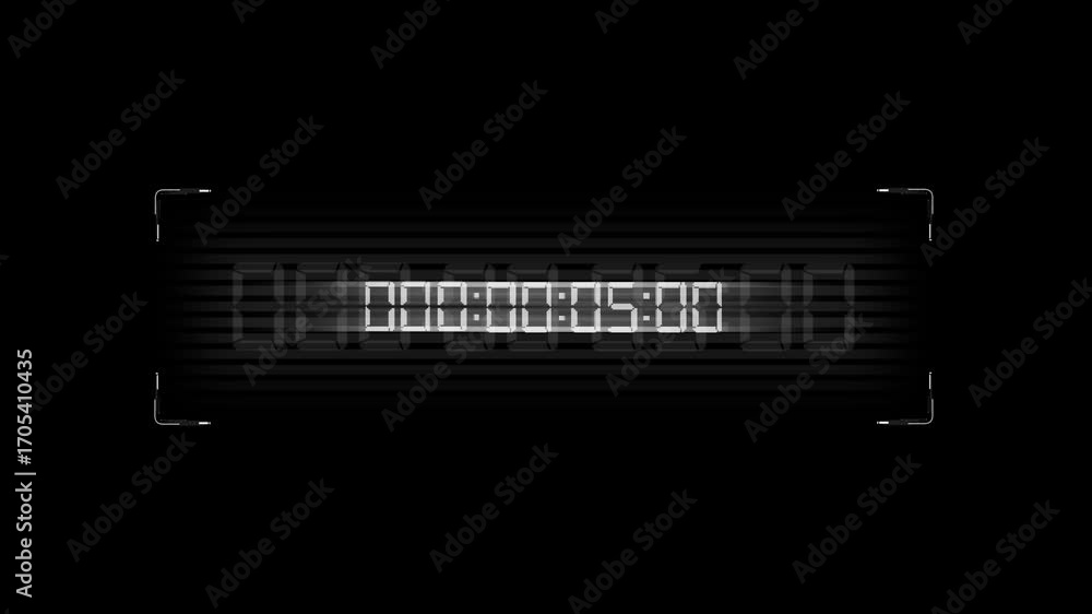 Poster digital timer hud elements