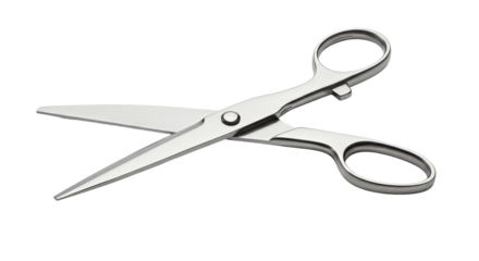 Stainless Steel Scissors Isolated on White.