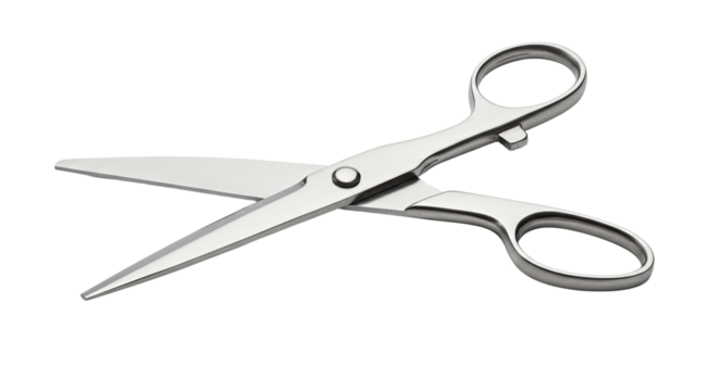 Stainless Steel Scissors Isolated on White.